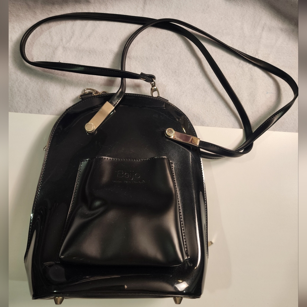 Beijo Convertible Backpack Shoulder Bag Black Women's Purse Crossbody